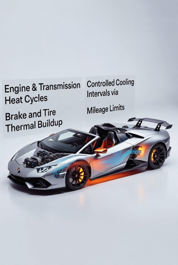 Heat cycles are a critical yet often overlooked driver of maintenance in high-performance vehicles. Each kilometer driven contributes to thermal buildup across the engine, transmission, brakes, and tires. When mileage accumulates rapidly, cooling intervals compress, increasing overall thermal stress.

Lamborghini rental mileage limits are designed to regulate how many heat cycles a vehicle experiences within a rental period, protecting mechanical systems from accelerated wear.