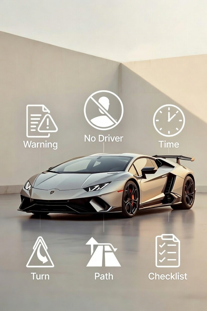 Lamborghini Rental Requirements Guide Dubai 2026 showing rules, pricing structure, and smart rental process overview.